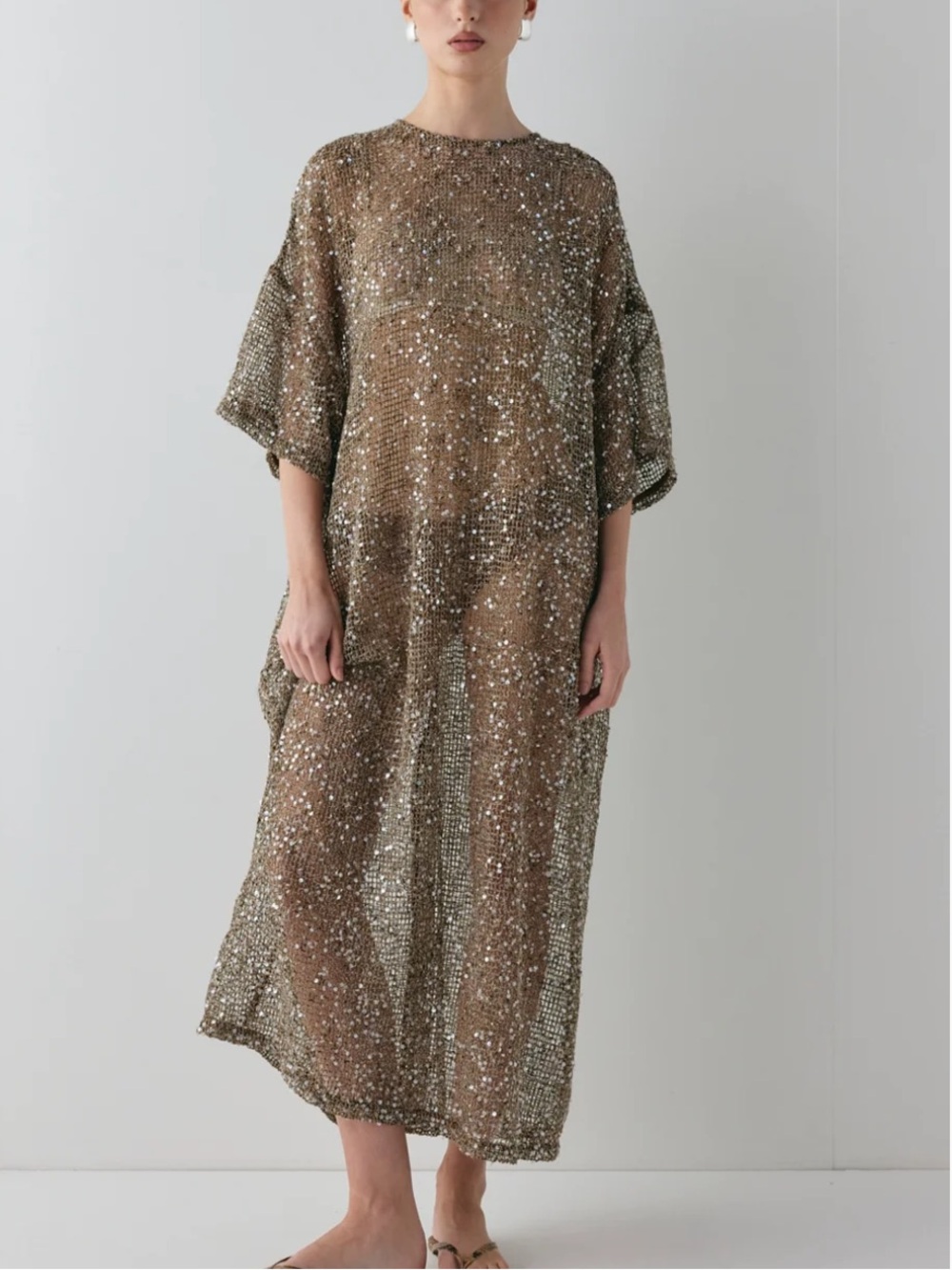 Vrg Grl Ivette Sequin Midi Dress
